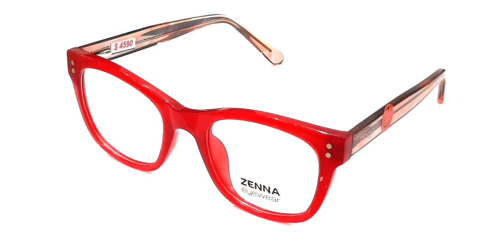 Un par de gafas rojas sobre un fondo blanco.