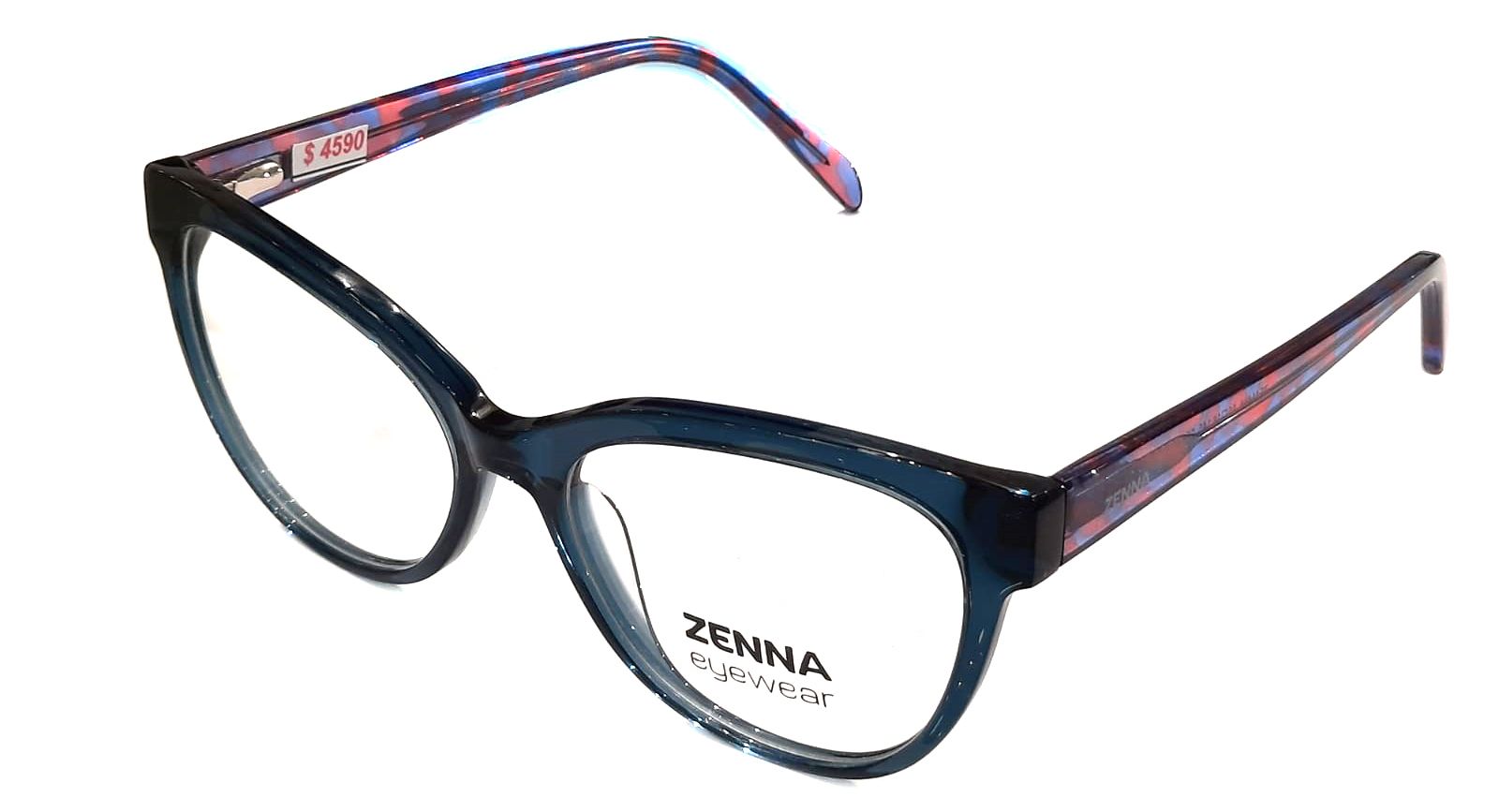 Un par de gafas azules y rojas sobre un fondo blanco.