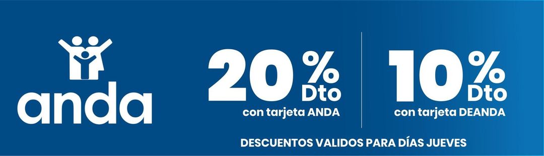 La palabra anda está sobre un fondo azul.