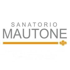 Un logo para un hospital llamado sanatorio mautone.