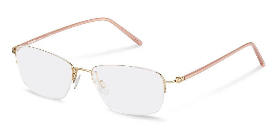 Un par de gafas con marco rosa sobre fondo blanco.