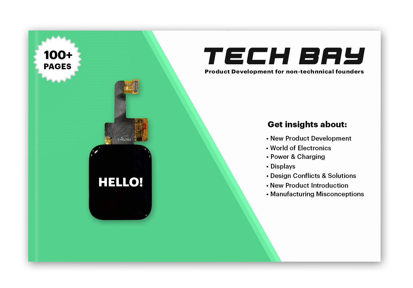 A smart watch with the words `` say hello '' on it.