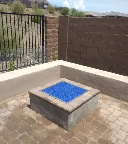 Fire pit installation in Black Canyon City, AZ