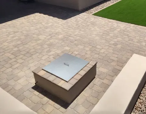 gas fire pit backyard black canyon city az