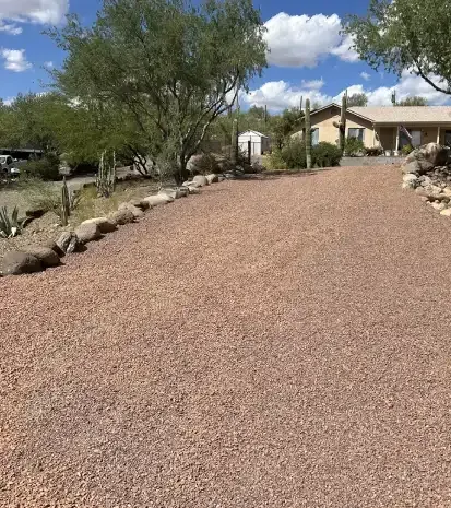 Landscape rock and gravel installation in Black Canyon City, AZ
