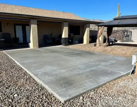 Outdoor patio construction adding a defined area for outdoor activities