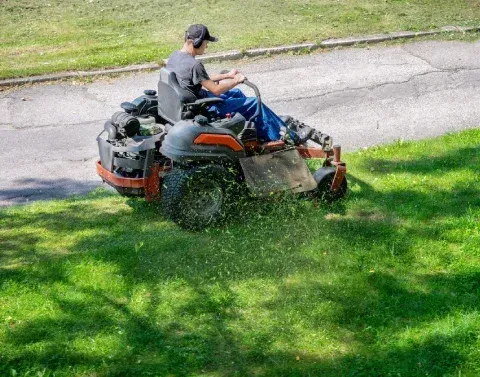 Scheduled lawn mowing service keeping outdoor areas clean and manageable
