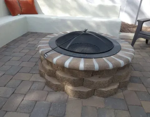 wood fire pit outdoor space black canyon city az