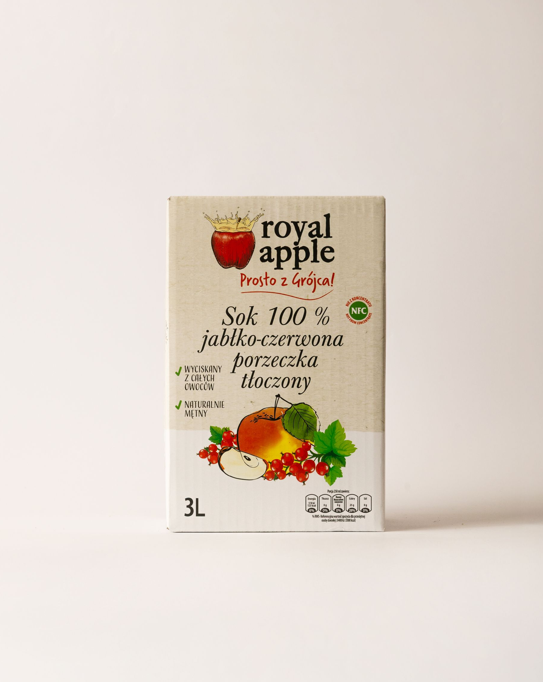 Sok Royal Apple jabłko - czerwona porzeczka 3L