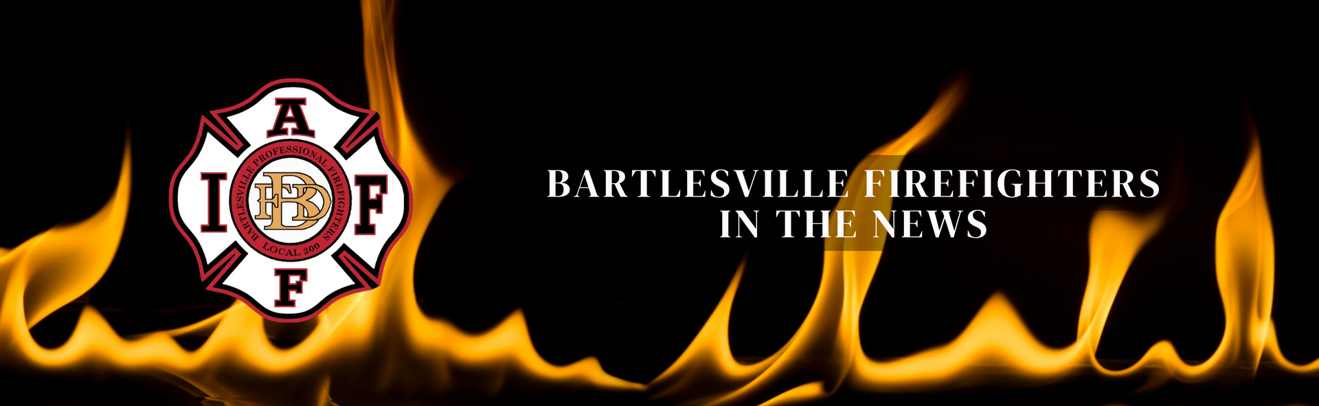A logo for bartlesville firefighters in the news