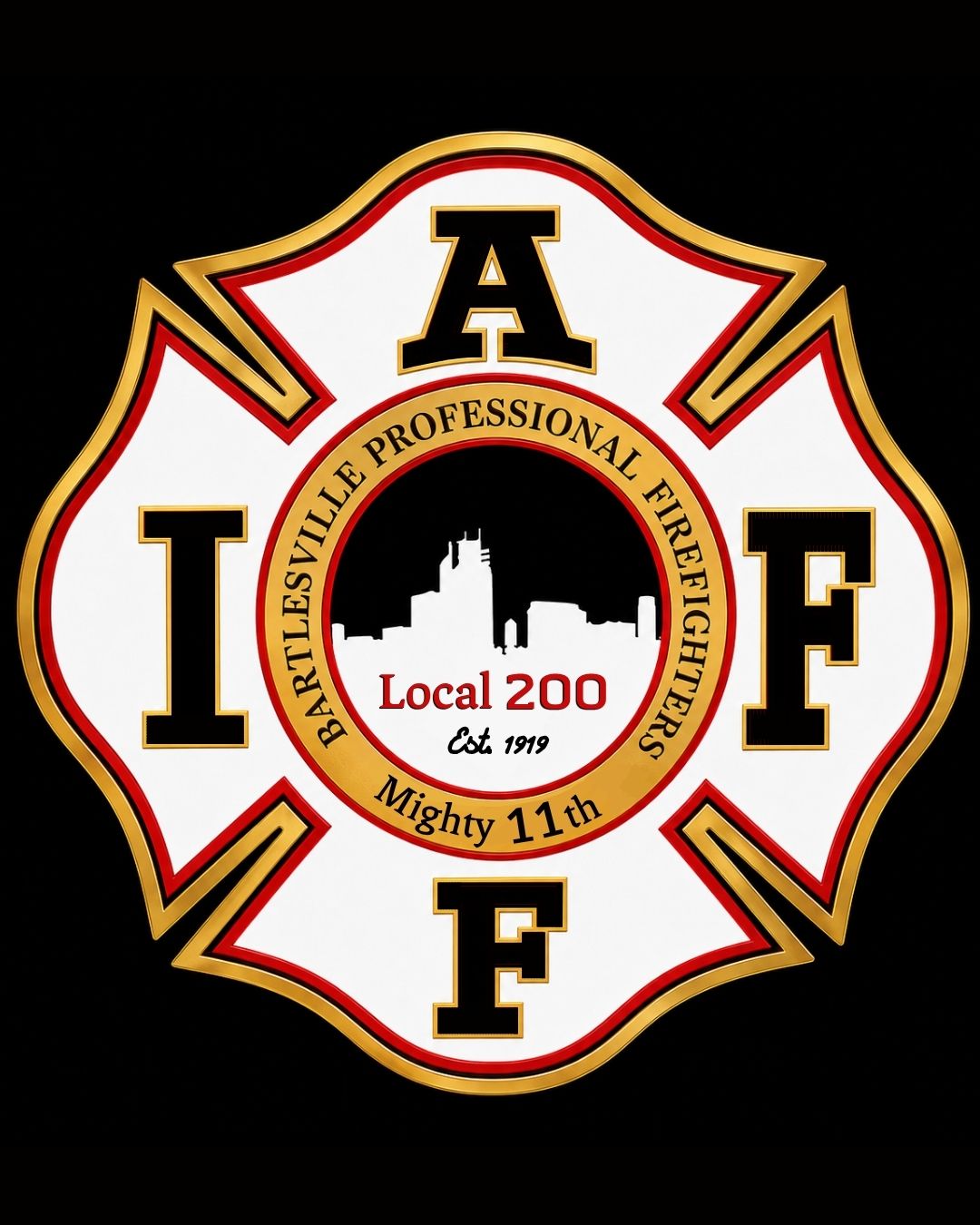 A logo for the bartlesville professional firefighters