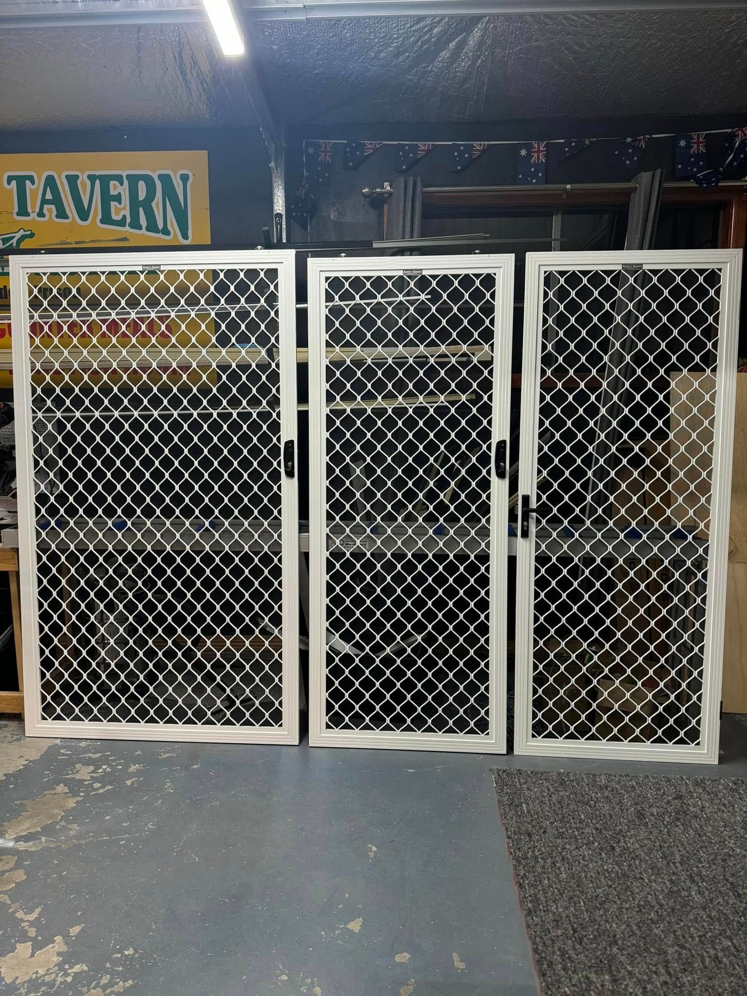 Three White-framed Screen Doors — Rodens Repairs Flyscreens and Doors In Forcett, TAS