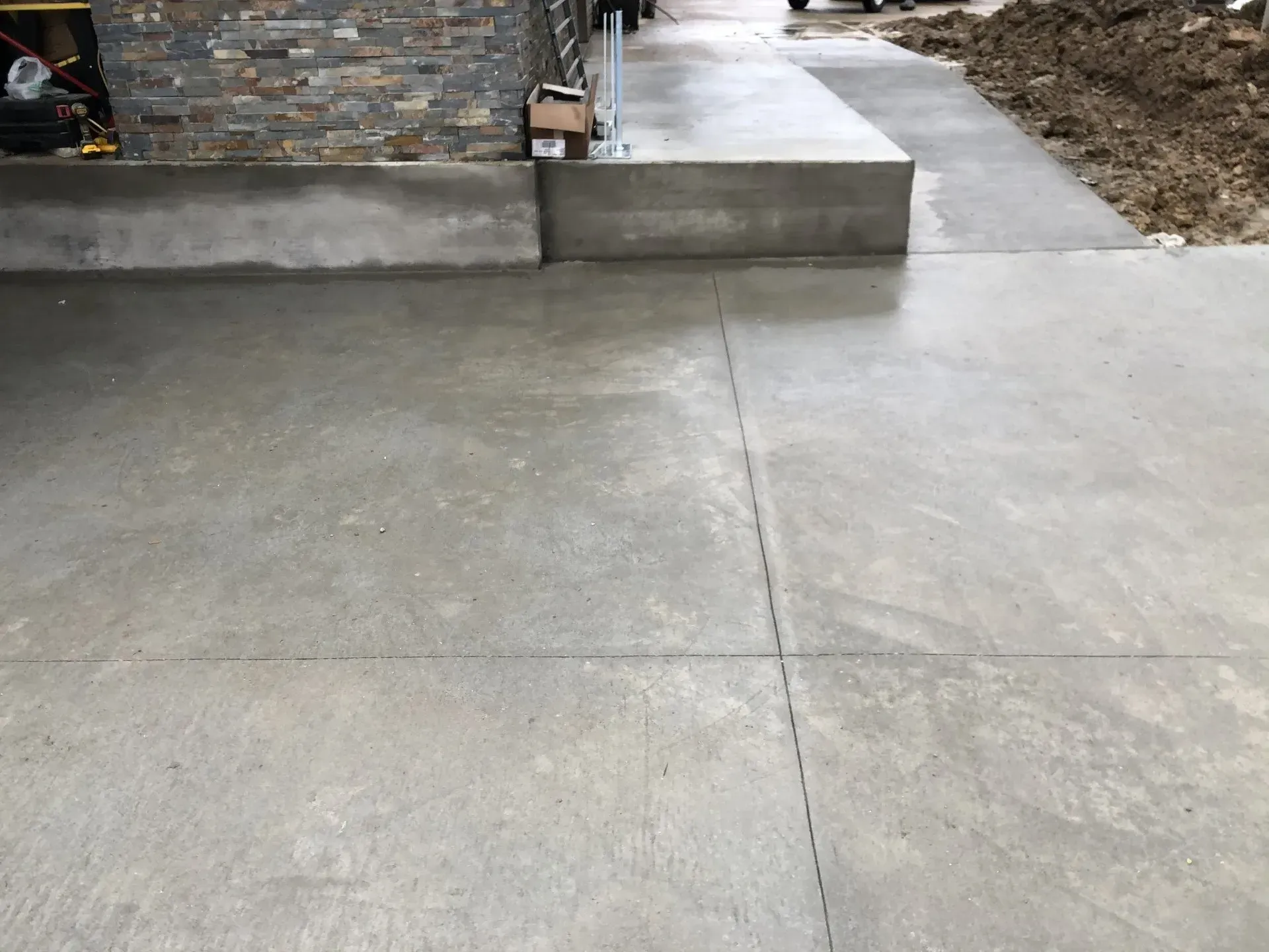concrete patio front porch