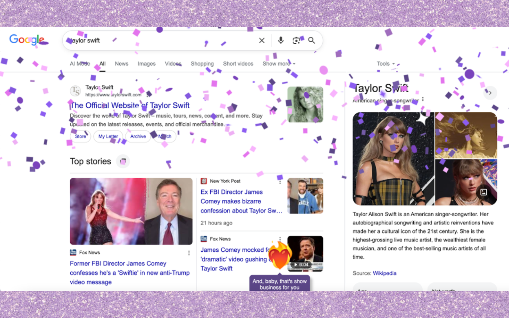 Google search of