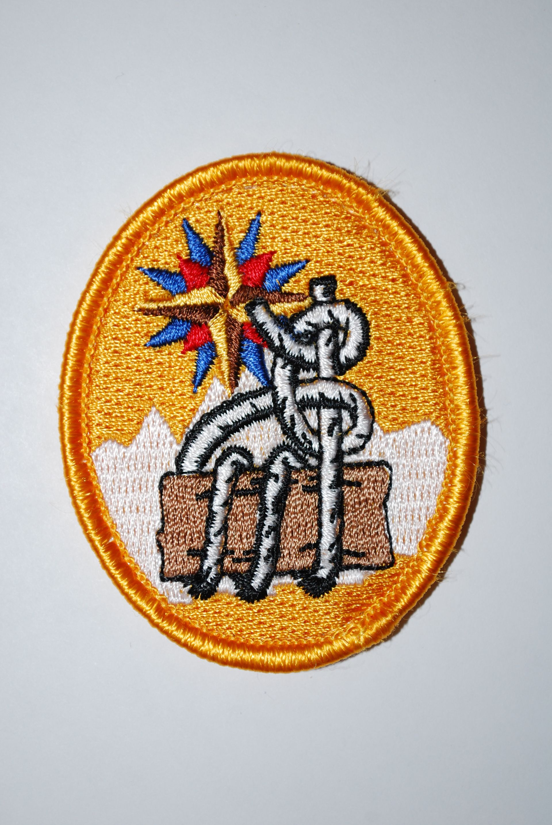 Parche de Senderismo Rolling Hitch Gold de Adventure Rangers / Insignia de Ascenso Seguidores de la Senda—Oro Nudo Vuelta del Pescador