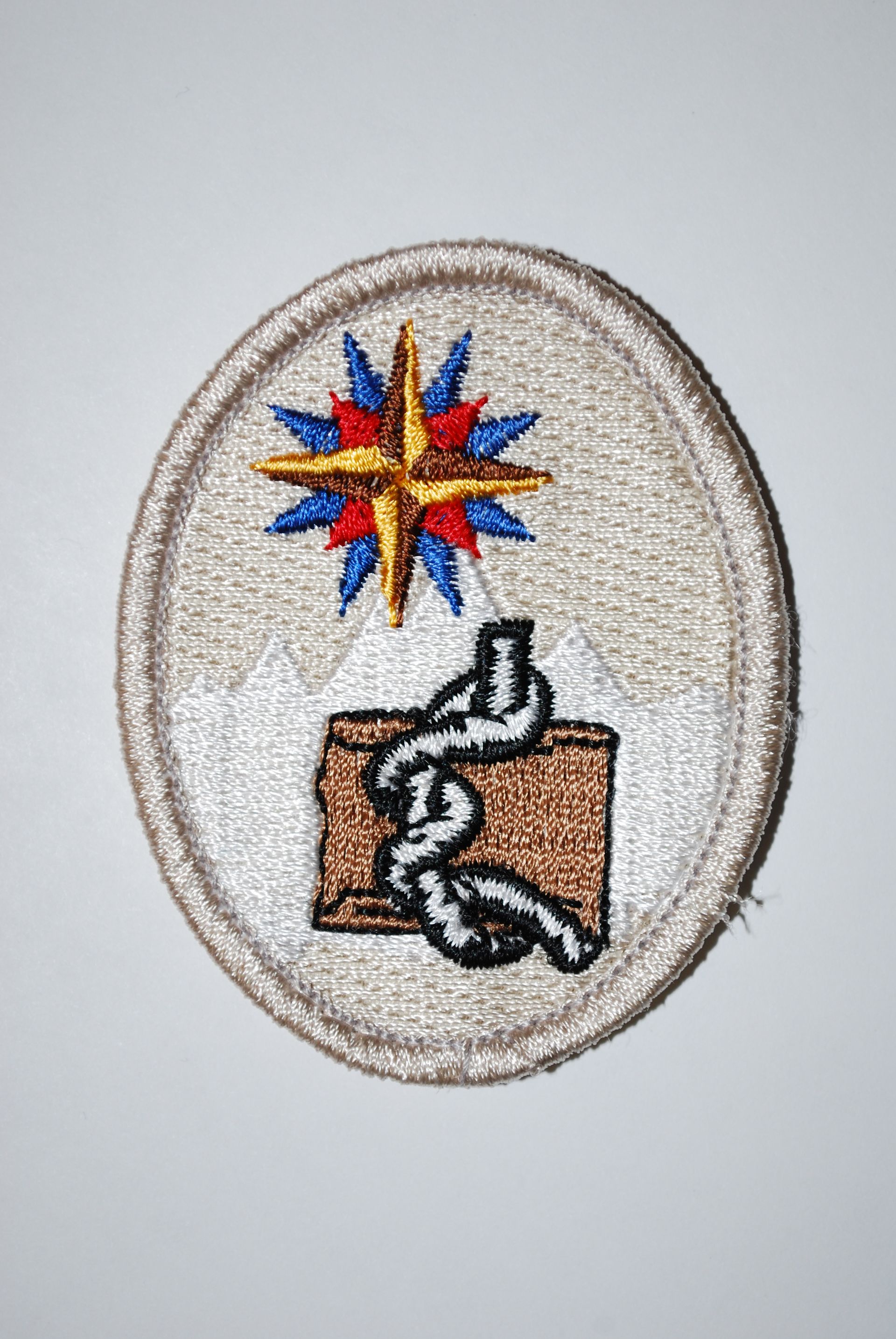 Parche de la insignia de ascenso Silver Timber Hitch Trail de Adventure Rangers / Insignia de Ascenso Seguidores de la Senda—Senda Plata Nudo Vuelta de Braza