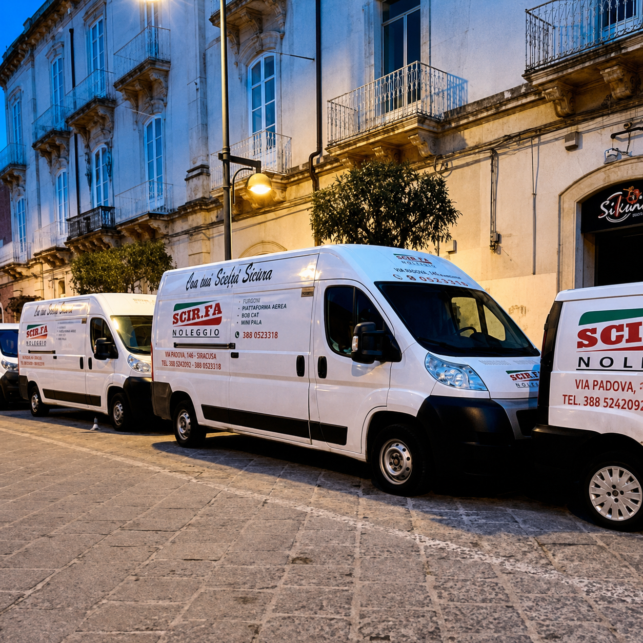 furgoni della ditta SCIR.FA