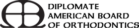 The logo for the diplomatic american board of orthodontics