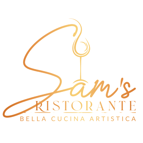 Gold logo for Sam's Ristorante with script