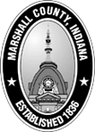 Marshall County, Indiana seal featuring courthouse dome.