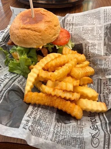 burger and fries