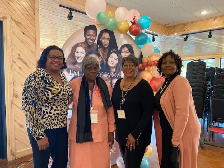 Dr. Crystal Frazier, Psy.D, MCC Founding Director, Margine Mims, Event Coordinator, Beverly Austin, and Commitee member, Mae Joyce Chism.