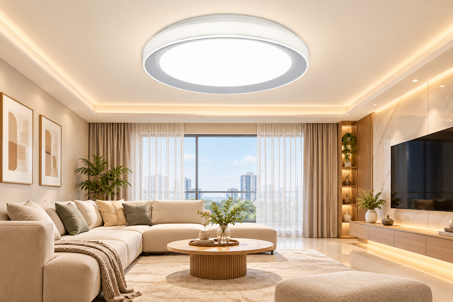 【亮博士】LED 晨曦 55W 四段三色溫壁切模式+小夜燈2200K 吸頂燈