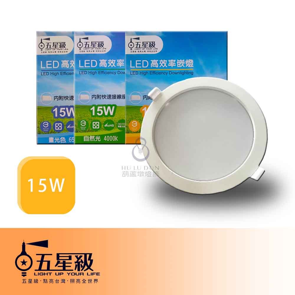 【五星級】LED 高效率崁燈 Ø150mm 15W