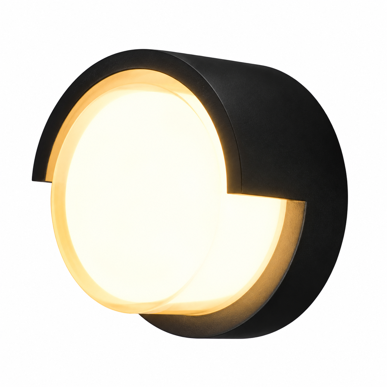 【亮博士】15W LED 黑影圓 三色溫可調式  戶外防潮壁燈