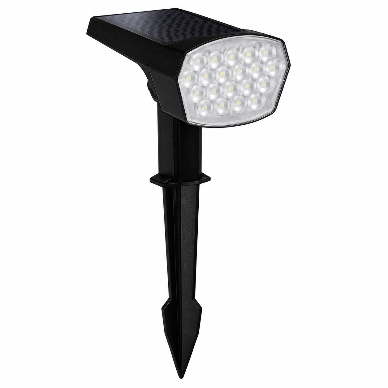 【亮博士】 1.8W  太陽能 耀光黑 調撥雙色溫 戶外插地照樹燈
