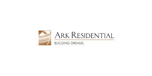 Ark Residential logo: a square graphic with an abstract building design, next to "Ark RESIDENTIAL," "BUILDING DREAMS"