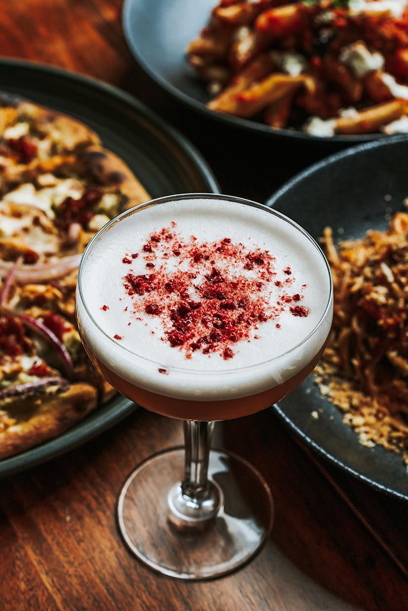 A Close Up of a Drink in a Martini Glass on a Table — Fedeles East Gosford in East Gosford, NSW