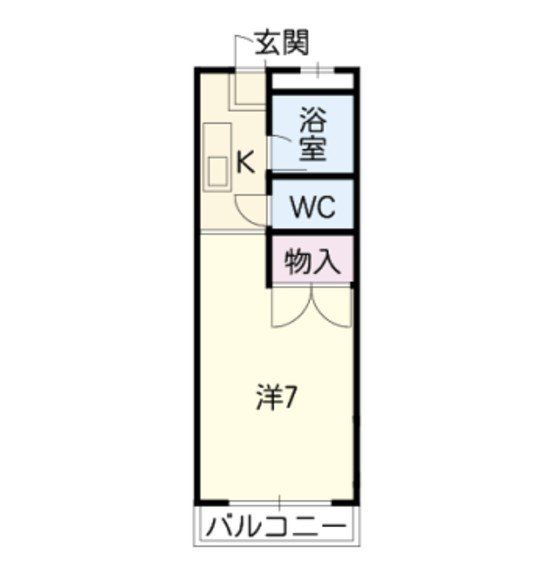 Kent House 1K apartment floor plan