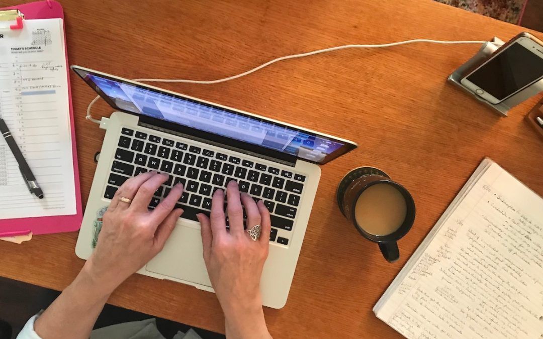 Hands at the keyboard, creating great content