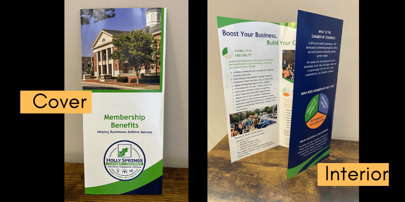 Trifold Brochure for Holly Springs Chamber of Commerce