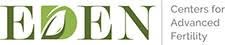 A logo for eden centers for advanced fertility