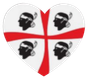 Heart-shaped Sardinian flag