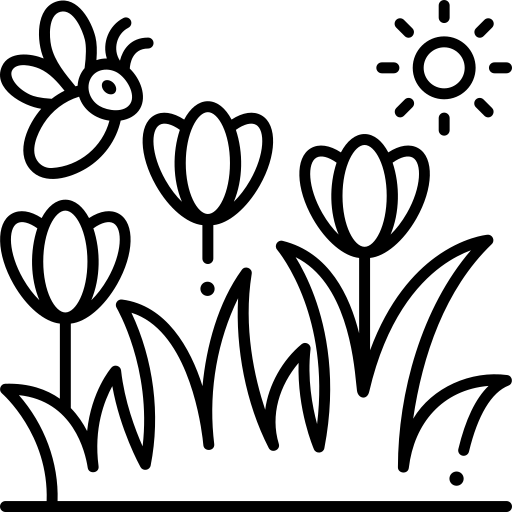 frühlingswiese blumen icon