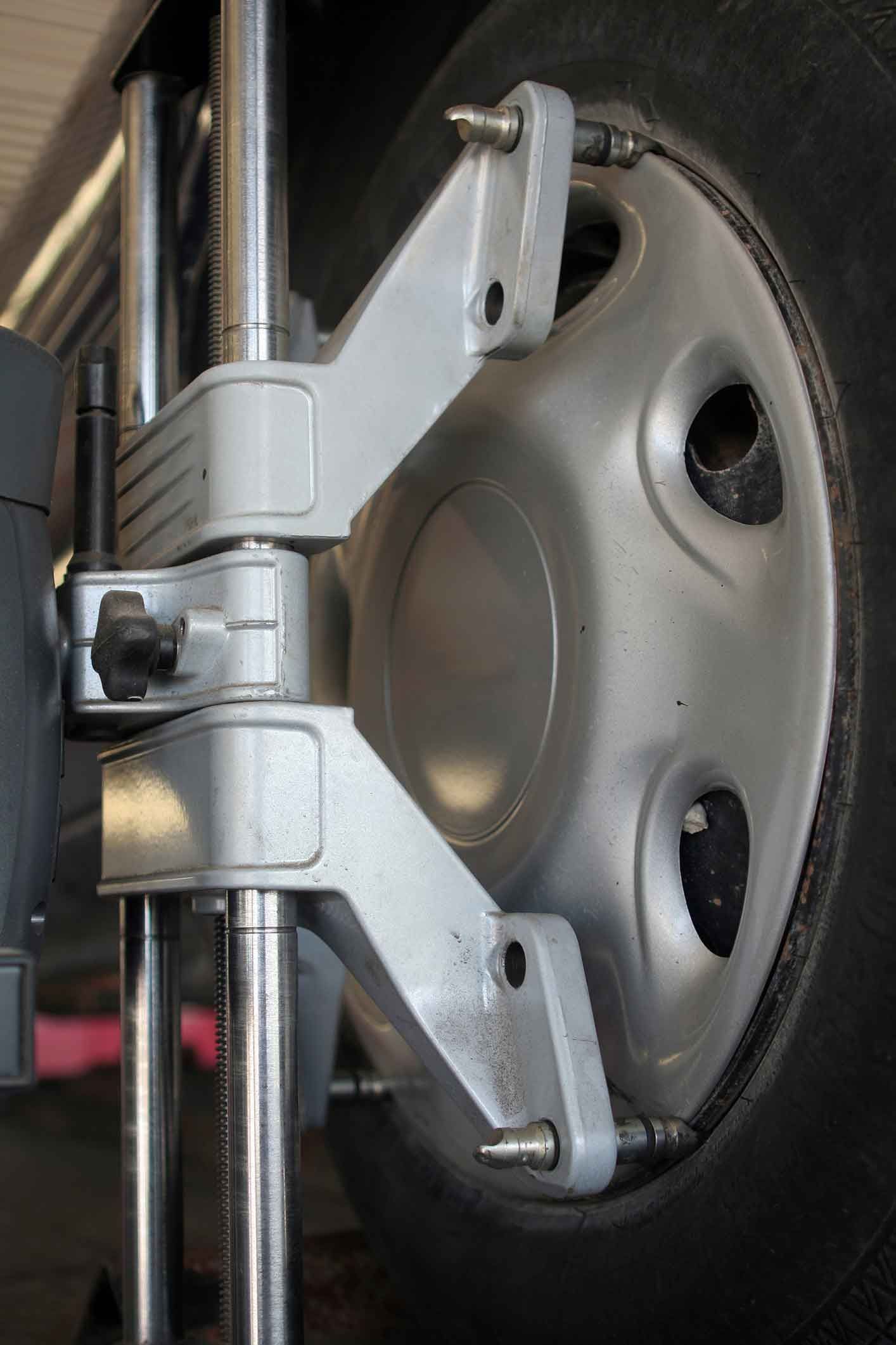 A Truck Is Being Aligned With A Machine – Delacombe, VIC - Transport Tyres