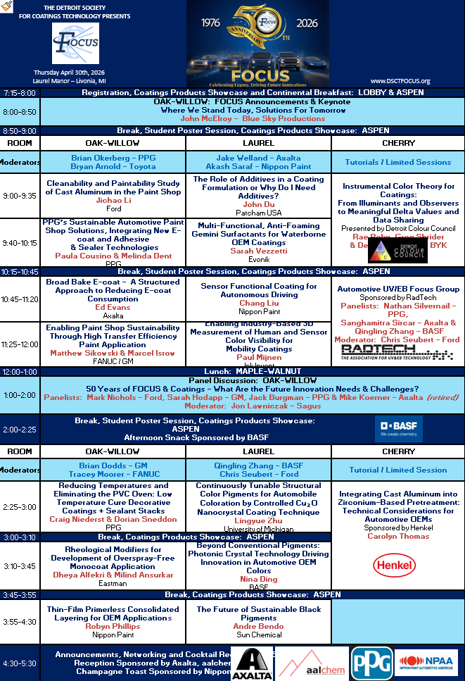 FOCUS 2026 conference agenda