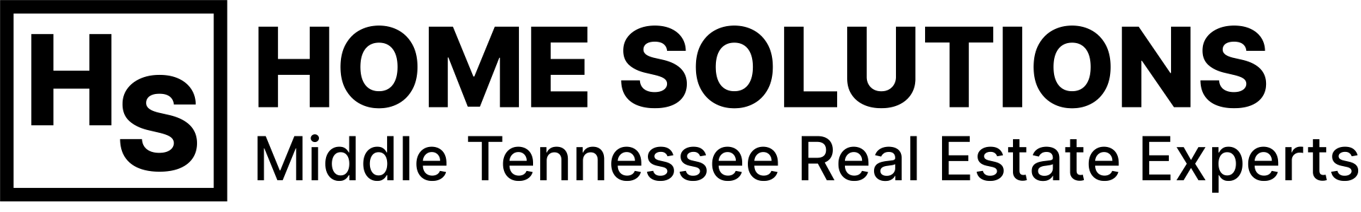Home Solutions logo with HS monogram and tagline “Middle Tennessee Real Estate Experts”