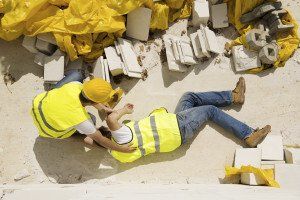 construction worker injured