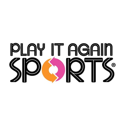Play It Again Sports logo with text and circular arrows.