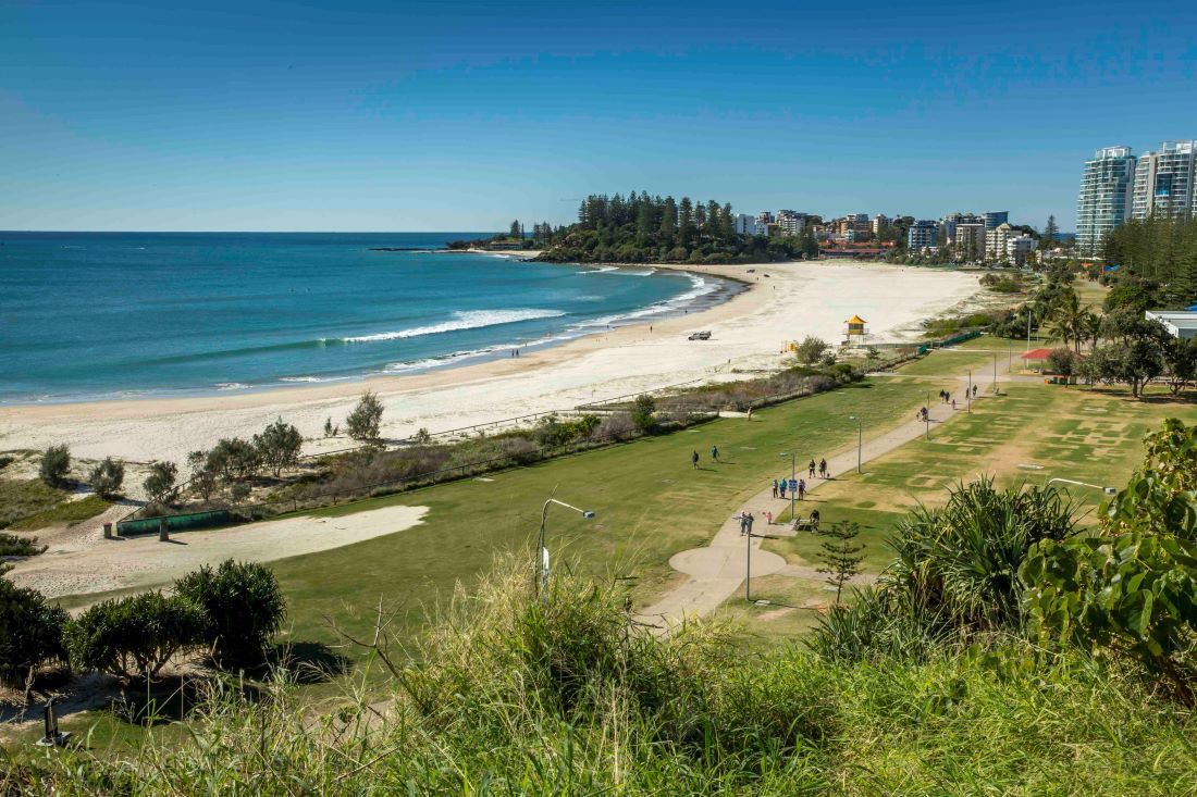 A View of a Beach and a Golf Course From a Hill — Top Shelf Glass Pool Fencing & Balustrading in Tweed Heads, QLD