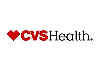 CVS Health logo with red heart icon and red-and-black text on a white background