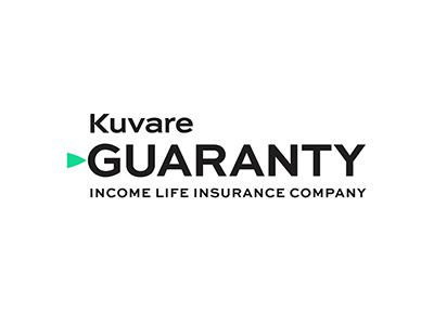 Kuvare Guarantee logo with green arrow and black text on white background