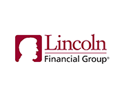 Lincoln Financial Group logo with maroon icon and text on white background