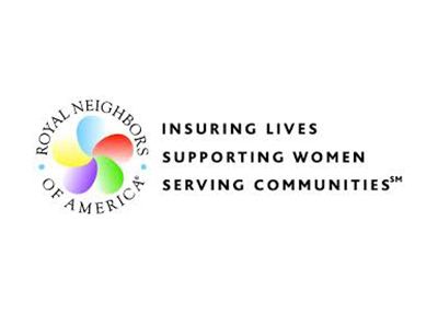 Royal Neighbors of America logo with slogan: Insuring Lives, Supporting Women, Serving Communities™