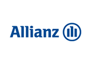 Allianz logo in blue text with a blue circular icon on a white background