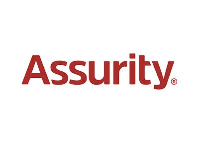 Assurity red logo on a white background